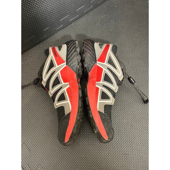 Salomon kids speedcross athletic hiking shoes outdoors black red size 3 youth - Picture 3 of 7